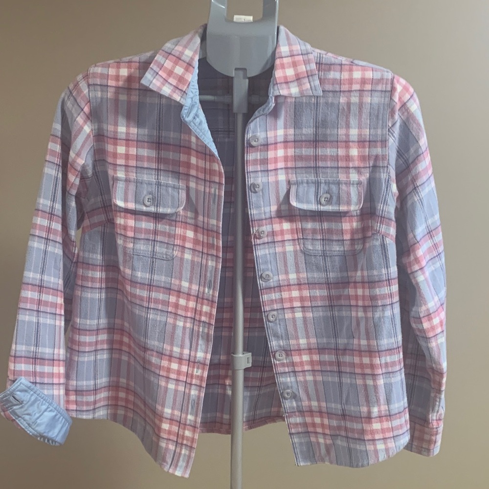 Northern Reflections Women’s Plaid Shirt in Pink and Blue Size Small